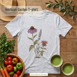 花粉媒介者の庭の植物画 トライブレンドＴシャツ