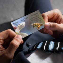 花粉症で覆われたのまわりに 名刺