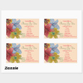 花紅黄色ライリーオリジナル快適 長方形シール (シート)