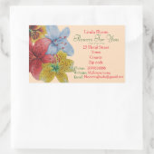 花紅黄色ライリーオリジナル快適 長方形シール (バッグ)