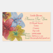 花紅黄色ライリーオリジナル快適 長方形シール (正面)