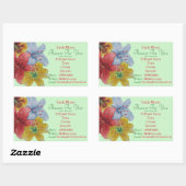 花紅黄色ライリーオリジナル快適 長方形シール (シート)