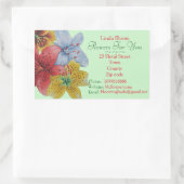 花紅黄色ライリーオリジナル快適 長方形シール (バッグ)