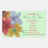 花紅黄色ライリーオリジナル快適 長方形シール (正面)