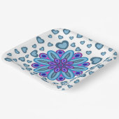 花紙付きバレンタインプレートハート ペーパープレート (傾斜あり)