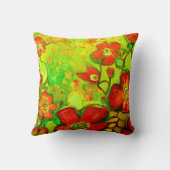 花素晴らしのカラフルアートワーク クッション (裏面)