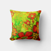 花素晴らしのカラフルアートワーク クッション (正面)