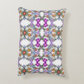 花素晴らしレースのようのピンク アクセントクッション (裏面(縦))