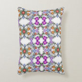 花素晴らしレースのようのピンク アクセントクッション (正面(垂直))
