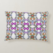 花素晴らしレースのようのピンク アクセントクッション (裏面)