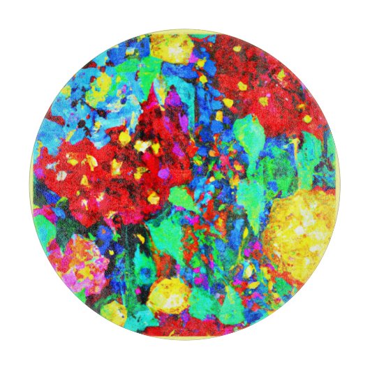 花素晴らし柄 カッティングボード (正面)