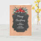 花素朴いとこと家族のクリスマス カード (黄色い花)