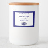 花素朴かご青い白い食品ラベル フードラベル (正面)