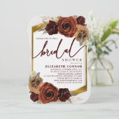 花素朴とパンパスグラスブライダルシャワー 招待状 (スタンド正面)