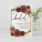 花素朴とパンパスグラスブライダルシャワー 招待状 (スタンド正面)