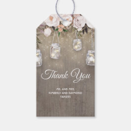 花素朴とメイスンジャー結婚ライト ギフトタグ