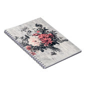 花素朴と書道 – 樹齢ブラウン紙5 ノートブック (右側)