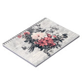 花素朴と書道 – 樹齢ブラウン紙5 ノートブック (左側)