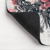 花素朴と書道 – 樹齢ブラウン紙5 マウスパッド (コーナー)