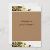 花素朴と背景結婚式招待状 招待状 (裏面)