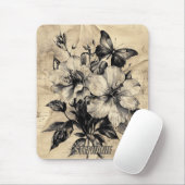 花素朴と蝶 – 熟成紙(4) マウスパッド (マウス)