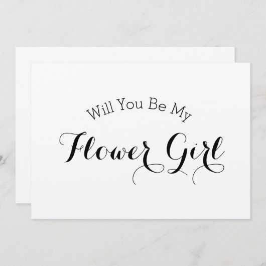 花素朴の娘のプロポーザルのカード 招待状 (正面/裏面)