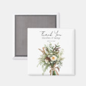 花素朴の結婚花束結婚式の引き出物 マグネット (正面/裏面)