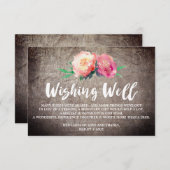 花素朴の花束結婚の願い井戸 エンクロージャーカード (正面/裏面)
