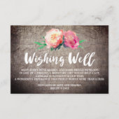 花素朴の花束結婚の願い井戸 エンクロージャーカード (正面)