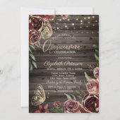 花素朴グリッター蝶ウッド 招待状 (正面)