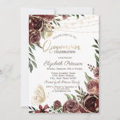 花素朴グリッター蝶 招待状 (正面)