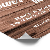 花素朴バーひまわり結婚の看板 ポスター (角)