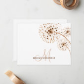 花素朴モノグラムノートカード ノートカード (正面/裏面インサイチュ)