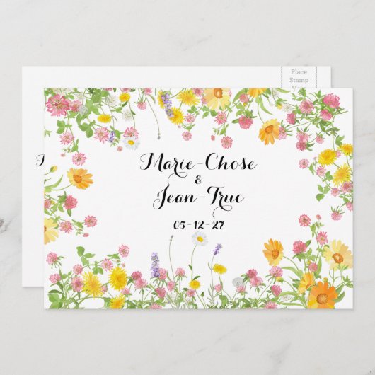 花素朴リースケベック日付を保存 シーズンカード (正面/裏面)