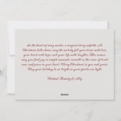 花素朴付きクリスマスグリーティングカード シーズンカード (裏面)