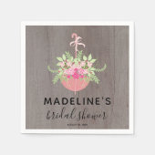 花素朴付き傘ブライダルシャワーナプキン スタンダードカクテルナプキン (正面)