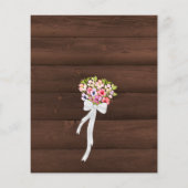 花素朴付き木材BUDGET結婚式招待状 (裏面)