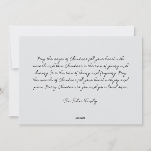 花素朴付き聖降誕祭お祝いカード シーズンカード (裏面)