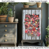 花素朴付き風化木材CL4デコページ 薄葉紙