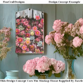 花素朴付き風化木材CL4デコページ 薄葉紙