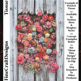 花素朴付き風化木材CL4デコページ 薄葉紙