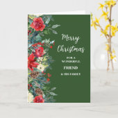 花素朴友達と家族メリークリスマス カード (黄色い花)