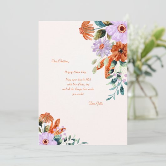 花素朴名Day Card 招待状 (スタンド正面)