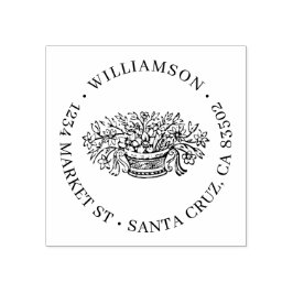 花素朴家名差出人住所 ラバースタンプ