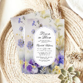 花素朴恋の開花ブライダルシャワー 招待状