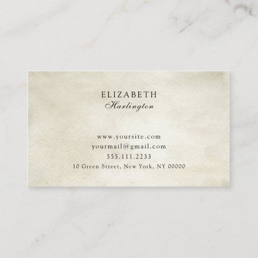 花素朴札。ひまわり。国のフローラ 名刺 (裏面)