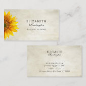 花素朴札。ひまわり。国のフローラ 名刺 (正面/裏面)