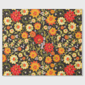 花素朴柄包み紙 ラッピングペーパー (フラット)