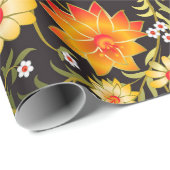 花素朴柄包み紙 ラッピングペーパー (ロールコーナー)