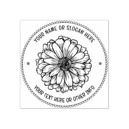 花素朴植物 |ビジネスカスタムロゴ ラバースタンプ